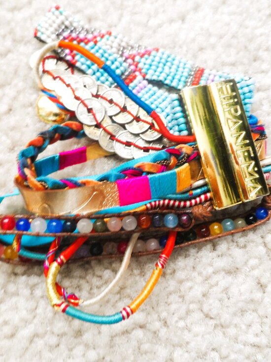 Hipanema Jewelry - Hipanema multi-strand magnetic clasp bracelet  boho-chic design elements